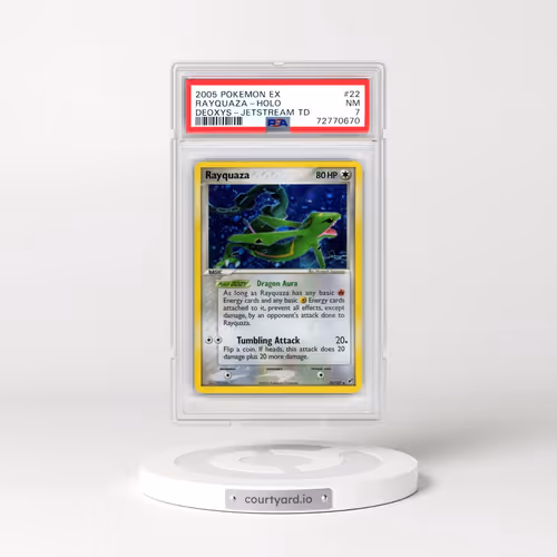 2005 Pokémon EX Deoxys #22 Rayquaza - Holo Jetstream Theme Deck (PSA 7 NM)