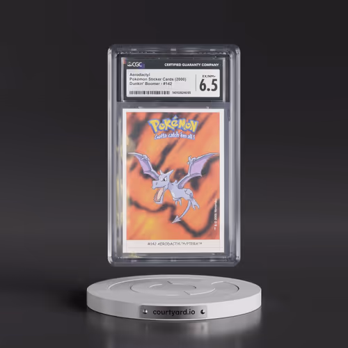 1999 Pokémon Sticker Cards (Dunkin' Boomer) - English #142 Aerodactyl (CGC 6.5 EX-NM+)