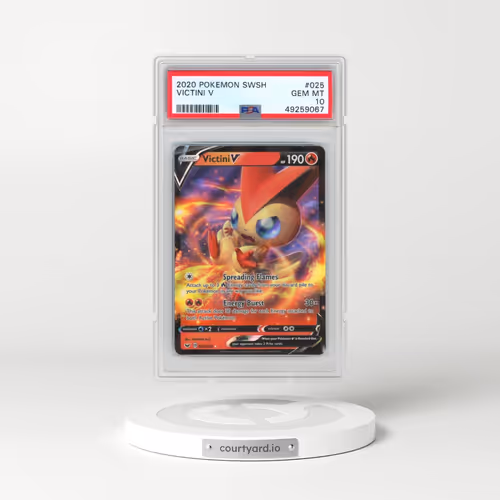 2020 Pokémon Sword & Shield #025 Victini V - Holo (PSA 10 GEM MINT)