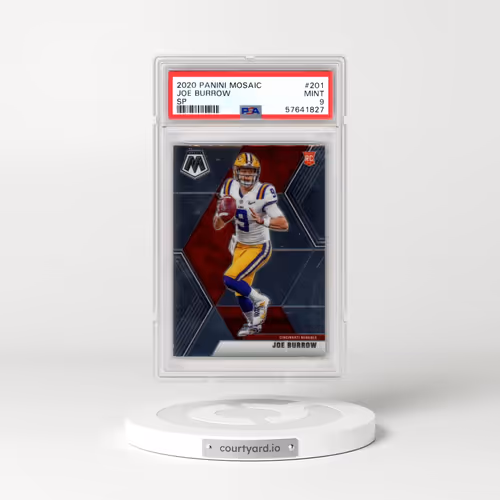 2020 Panini Mosaic #201 Joe Burrow - SP (PSA 9 MINT)