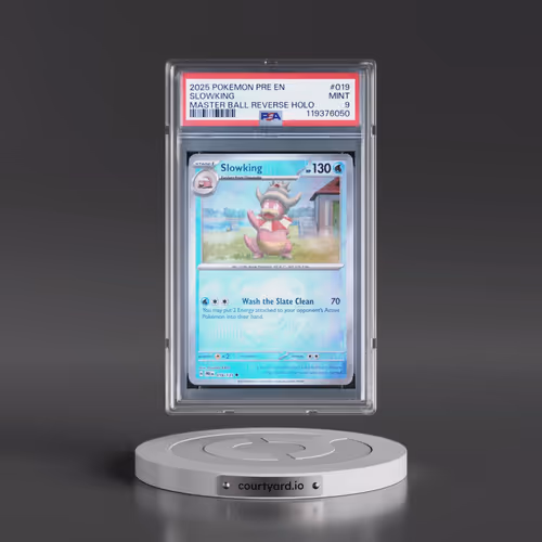 2025 Pokémon Pre EN-Prismatic Evolutions #019 Slowking - Reverse Holo Master Ball (PSA 9 MINT)