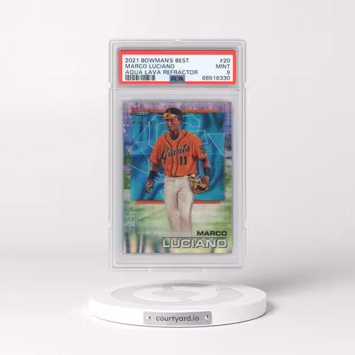 2021 Bowman's Best #20 Marco Luciano Aqua Lava Refractor
