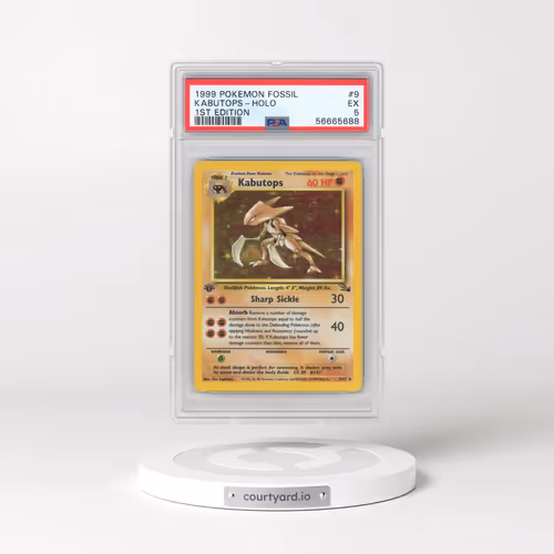 1999 Pokémon Fossil #9 Kabutops - 1st Edition Holo (PSA 5 EX)