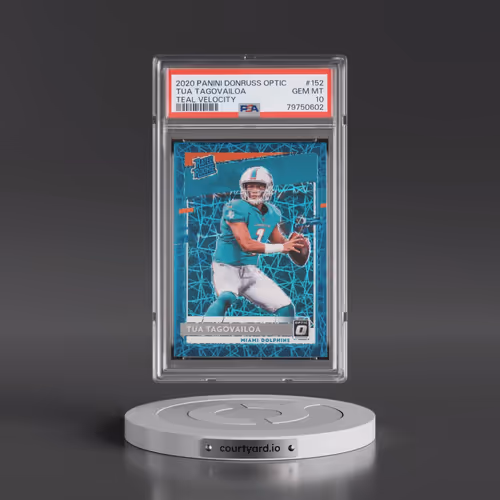 2020 Panini Donruss Optic #152 Tua Tagovailoa - Teal Velocity (PSA 10 GEM MINT)