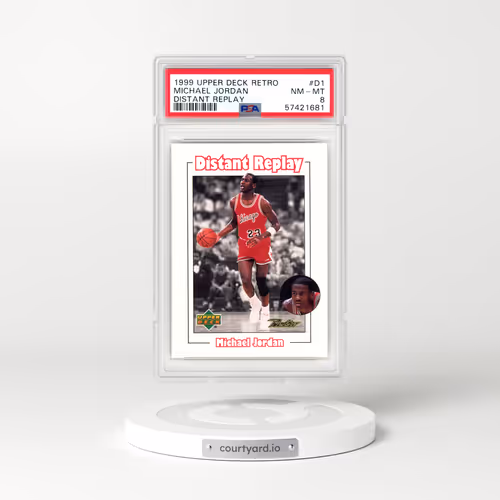 1999 Upper Deck Retro Distant Replay #D1 Michael Jordan (PSA 8 NM-MT)