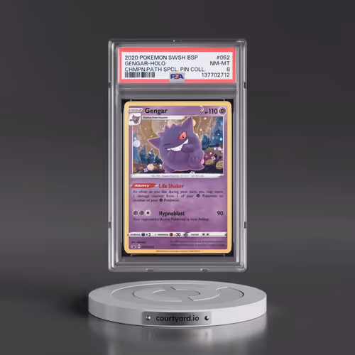 2020 Pokémon Swsh Black Star Promo #052 Gengar - Holo Champion's Path Special Pin Collection (PSA 8
