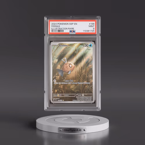 2024 Pokémon Ssp EN-Surging Sparks #198 Feebas - Illustration Rare (PSA 9 MINT)