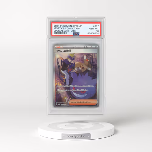 2024 Pokémon Sv5k-Wild Force #097 Morty's Conviction - Special Art Rare (PSA 10 GEM MINT)