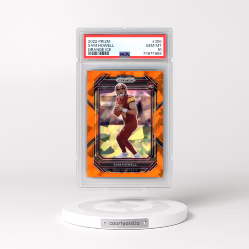 2022 Panini Prizm #306 Sam Howell - Orange Ice (PSA 10 GEM MINT)