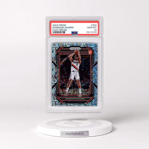 2022 Panini Prizm #250 Shaedon Sharpe - Fast Break (PSA 10 GEM MINT)