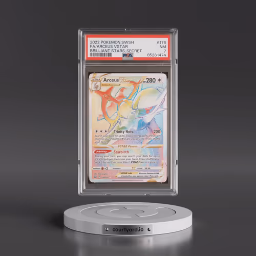2022 Pokémon Sword & Shield Brilliant Stars #176 Arceus Vstar - Full Art Secret (PSA 7 NM)