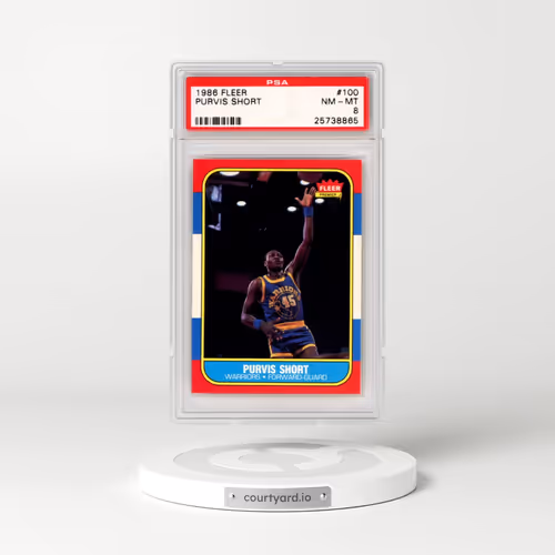 1986 Fleer #100 Purvis Short (PSA 8 NM-MT)