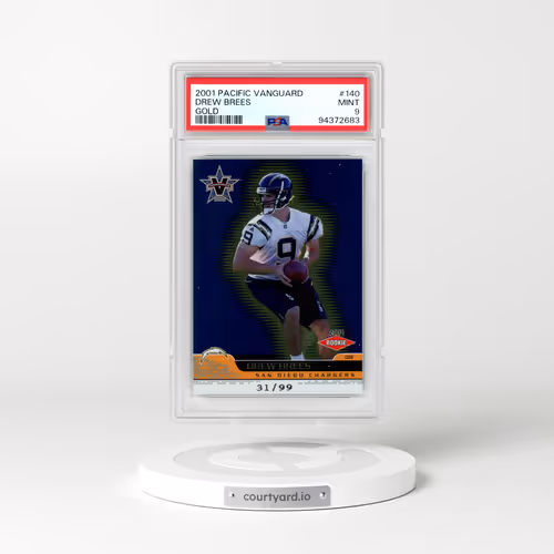 2001 Pacific Vanguard #140 Drew Brees - Gold (PSA 9 MINT)