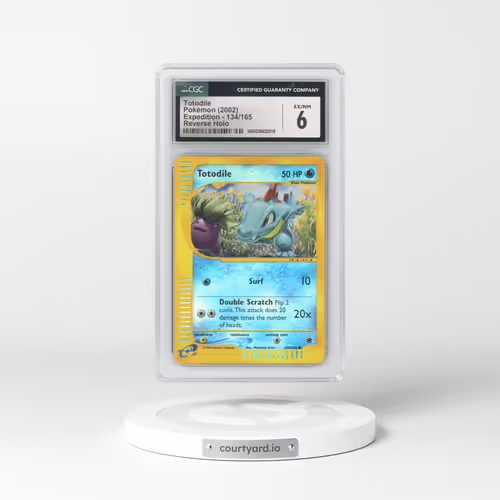 2002 Expedition #134 Totodile - Reverse Holo (CGC 6 EX-NM)