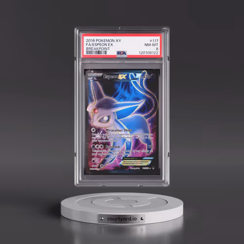 2016 Pokémon XY Breakpoint #117 Espeon EX - Holo Full Art (PSA 8 NM-MT)