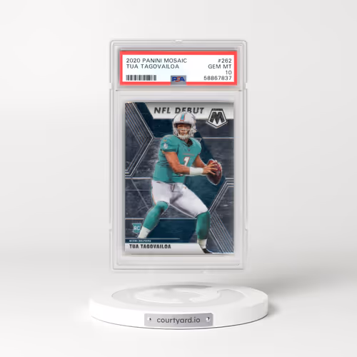 2020 Panini Mosaic #262 Tua Tagovailoa (PSA 10 GEM MINT)
