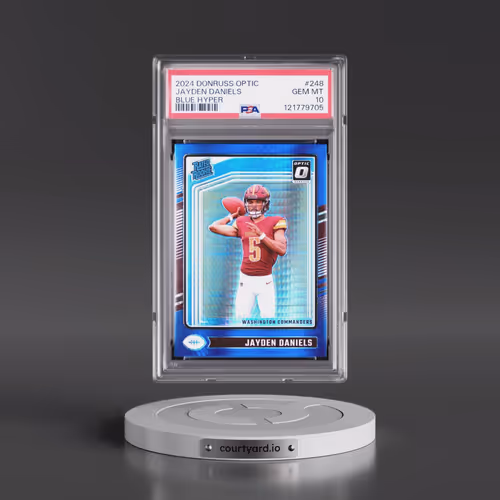 2024 Panini Donruss Optic #248 Jayden Daniels - Blue Hyper (PSA 10 GEM MINT)