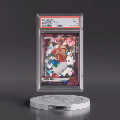 2024 Panini Prizm #347 Jayden Daniels - Purple Ice (PSA 9 MINT)