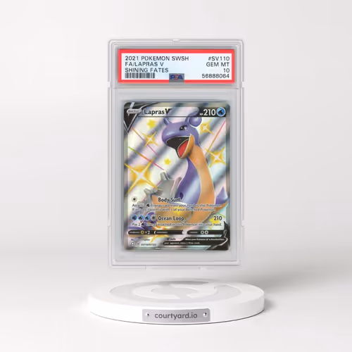 2021 Pokémon Sword & Shield Shining Fates #SV110 Lapras V - Holo Full Art (PSA 10 GEM MINT)