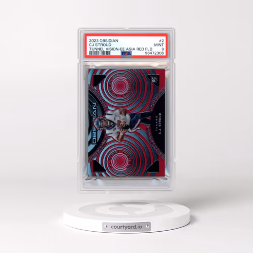 2023 Panini Obsidian Tunnel Vision #2 CJ Stroud - Electric Etch Asia Red Flood (PSA 9 MINT)