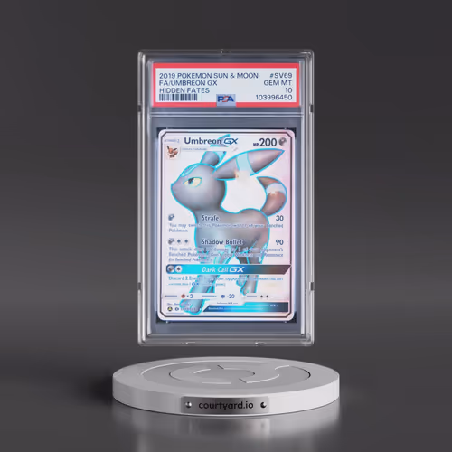 2019 Pokémon Sun & Moon Hidden Fates #SV69 Umbreon GX - Holo Full Art (PSA 10 GEM MINT)