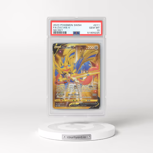 2020 Pokémon Sword & Shield #211 Zacian V - Holo Full Art Secret (PSA 10 GEM MINT)