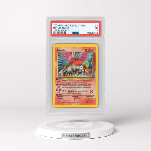 2001 Pokémon Neo Revelation #7 HO-Oh - 1st Edition Holo (PSA 3 VG)