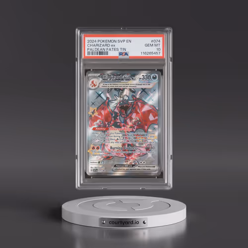 2024 Pokémon Svp EN-SV Black Star Promo #074 Charizard EX - Holo Paldean Fates Tin (PSA 10 GEM MINT)