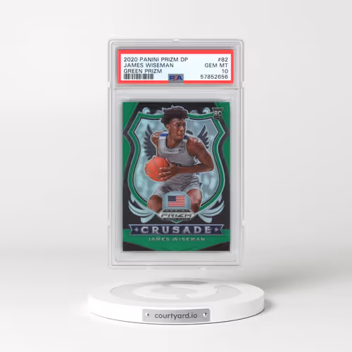 2020 Panini Prizm Draft Picks #82 James Wiseman - Green Prizm (PSA 10 GEM MINT)