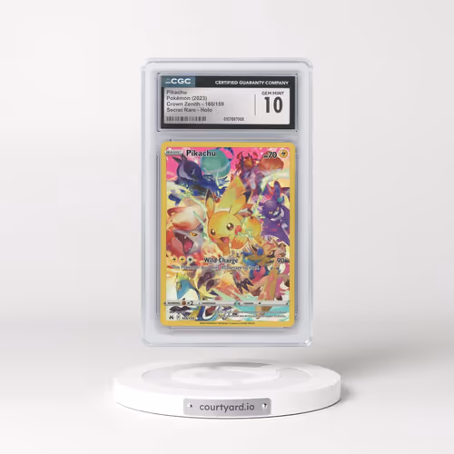 2023 Crown Zenith #160/159 Pikachu - Secret Rare Holo (CGC 10 GEM MINT)