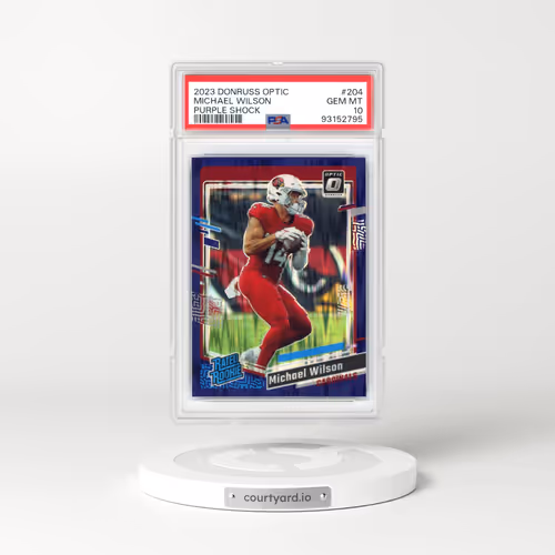 2023 Panini Donruss Optic #204 Michael Wilson - Purple Shock (PSA 10 GEM MINT)