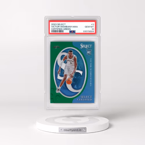 2023 Panini Select Select Certified #3 Victor Wembanyama - Green Prizm (PSA 10 GEM MINT)