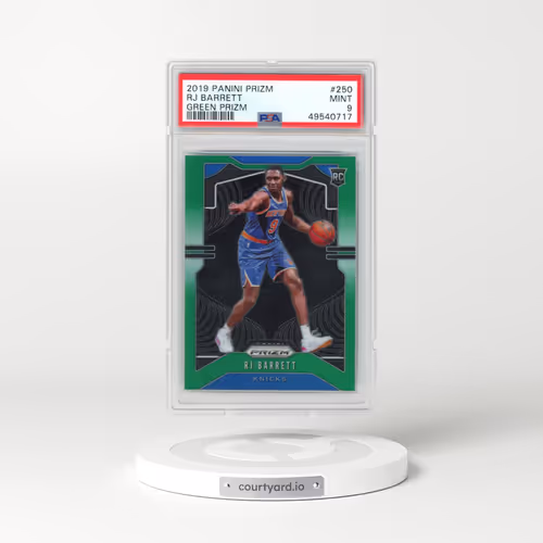 2019 Panini Prizm #250 RJ Barrett - Green Prizm (PSA 9 MINT)