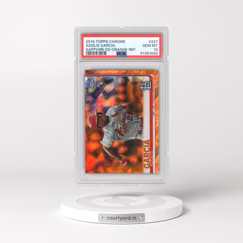 2019 Topps Chrome Sapphire Edition #227 Adolis Garcia - Orange Refractor (PSA 10 GEM MINT)