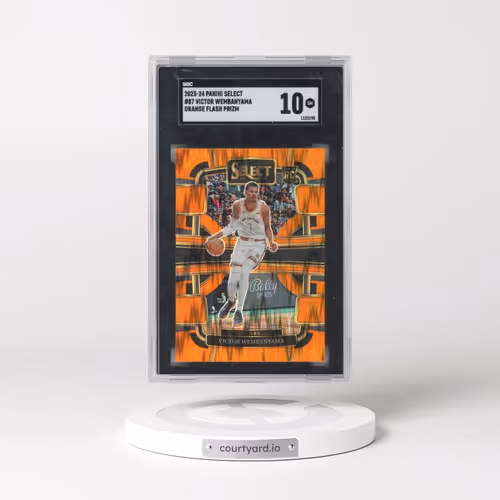 2023 Panini Select #87 Victor Wembanyama - Orange Flash Prizm (SGC 10 GEM MINT)