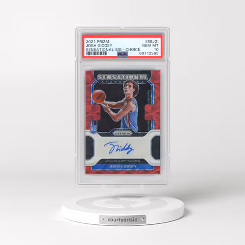 2021 Panini Prizm Sensational Signatures #SSJGI Josh Giddey - Choice (PSA 10 GEM MINT)