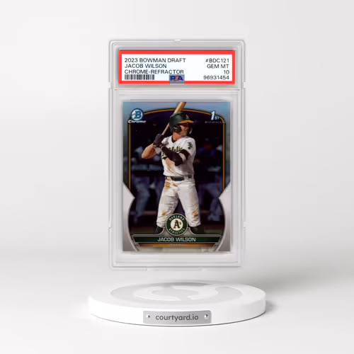 2023 Bowman Draft #BDC121 Jacob Wilson - Chrome-Refractor (PSA 10 GEM MINT)
