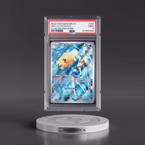 2025 Pokémon Dri EN-Destined Rivals #193 Misty's Psyduck - Illustration Rare (PSA 9 MINT)