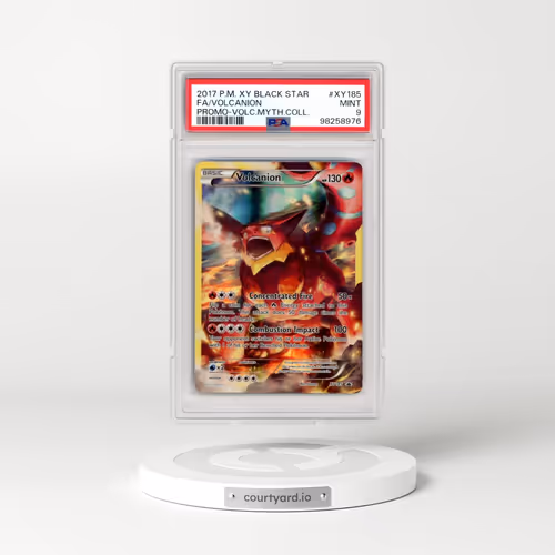2017 Pokémon XY Black Star Promo #XY185 Volcanion - Full Art Volcanion Mythical Collection (PSA 9 MINT)