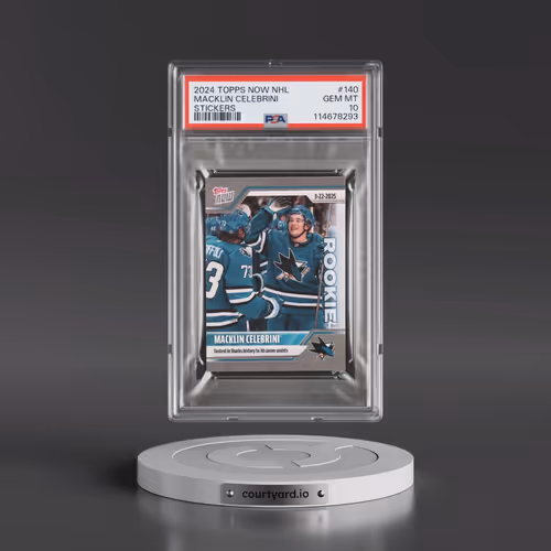 2024 Topps Now NHL Stickers #140 Macklin Celebrini (PSA 10 GEM MINT)