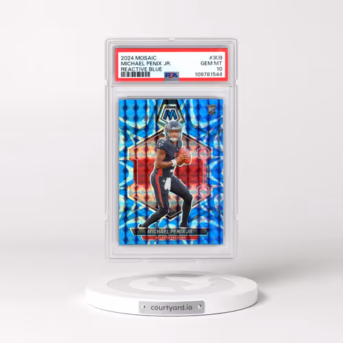 2024 Panini Mosaic #308 Michael Penix Jr. - Reactive Blue (PSA 10 GEM MINT)