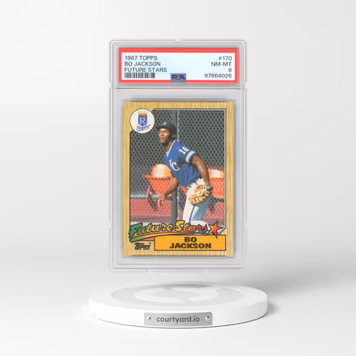 1987 Topps #170 Bo Jackson - Future Stars (PSA 8 NM-MT)