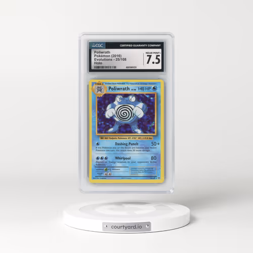 2016 Evolutions #25/108 Poliwrath - Holo (CGC 7.5 NM+)
