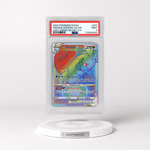 2022 Pokémon Sword & Shield Lost Origin #202 Hisuian Goodra Vstar - Full Art Secret (PSA 9 MINT)