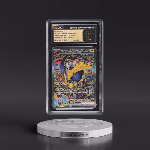 2024 High Class Pack: Terastal Fest ex - sv8a #210/187 Iron Hands ex - Special Art Rare Holo (CGC 10