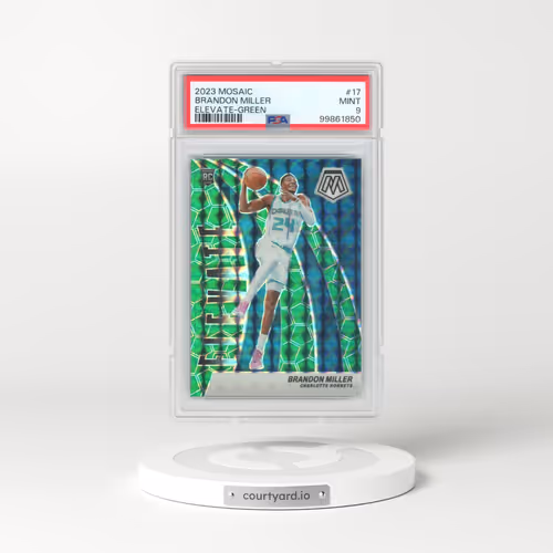 2023 Panini Mosaic Elevate #17 Brandon Miller - Green (PSA 9 MINT)