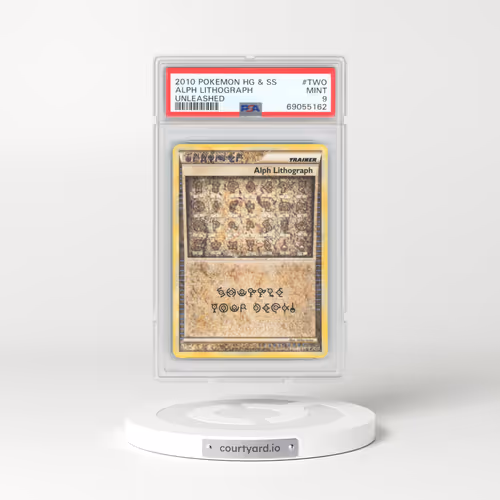 2010 Pokémon Heartgold & Soulsilver Unleashed #TWO Alph Lithograph (PSA 9 MINT)