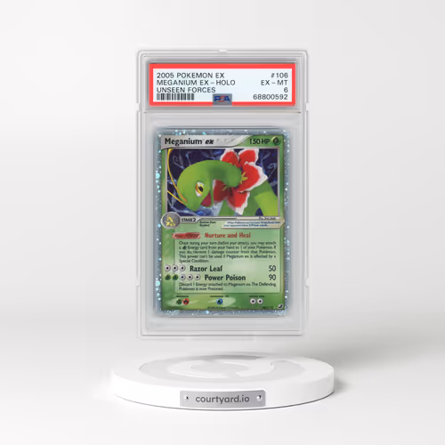 2005 Pokémon EX Unseen Forces #106 Meganium EX - Holo Holo (PSA 6 EX-MT)