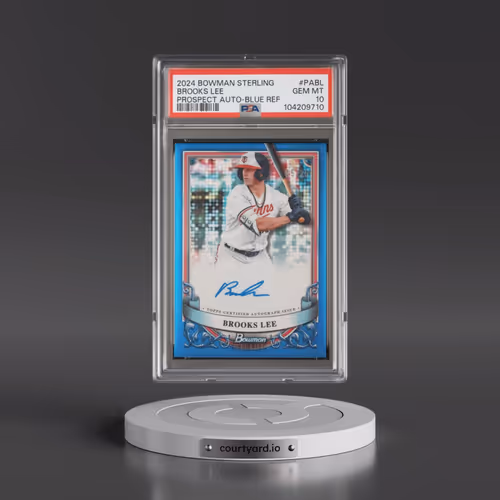 2024 Bowman Sterling Prospect Autographs #PABL Brooks Lee - Blue Refractor (PSA 10 GEM MINT)