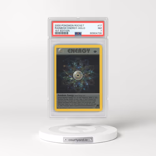 2000 Team Rocket #17 Rainbow Energy - 1st Edition Holo (PSA 7 NM)